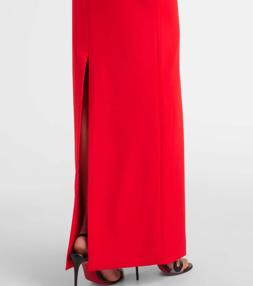 Solace London Afra satin-trimmed gown
