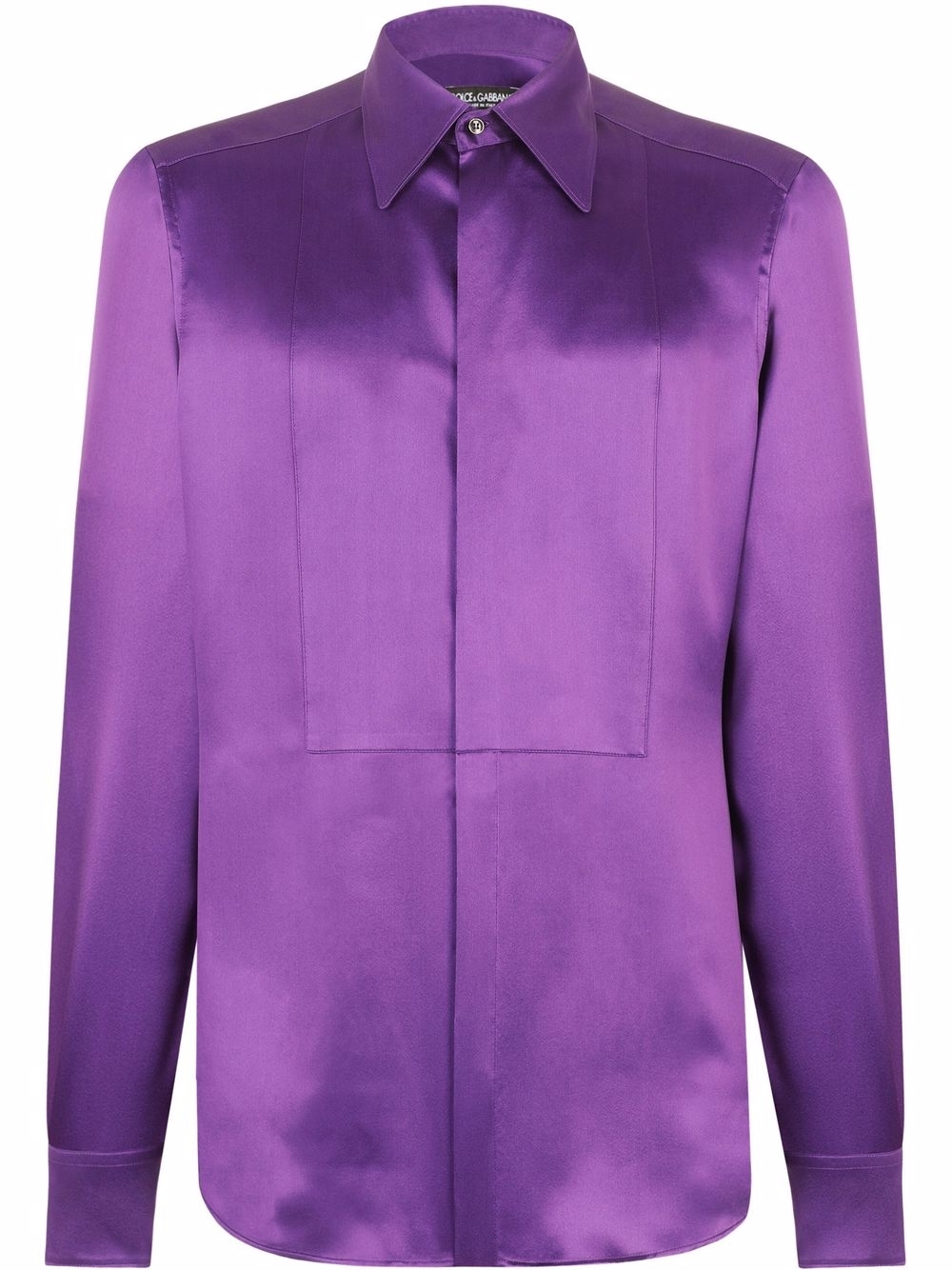 Tuxedo silk shirt - Purple