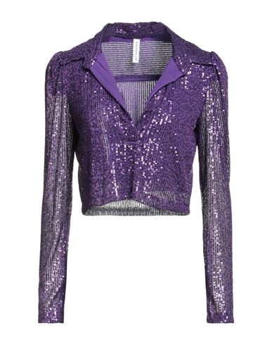 Woman Top Purple Size M Polyester