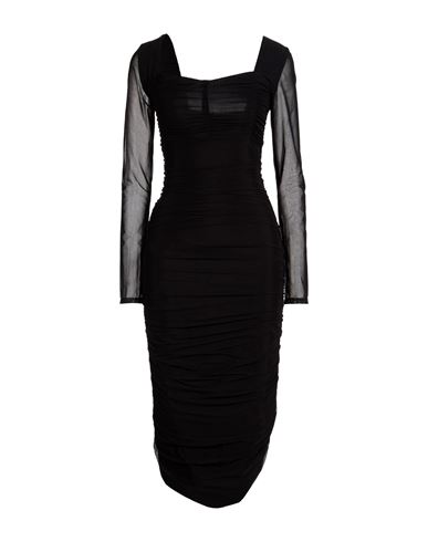 Woman Midi dress Black Size L Polyamide, Elastane