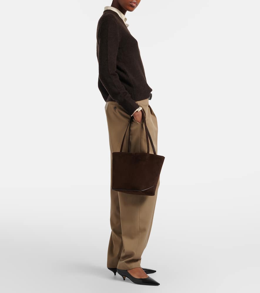 Park Edge Medium suede tote bag