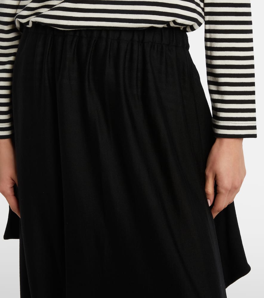 High-rise wool tapered pants