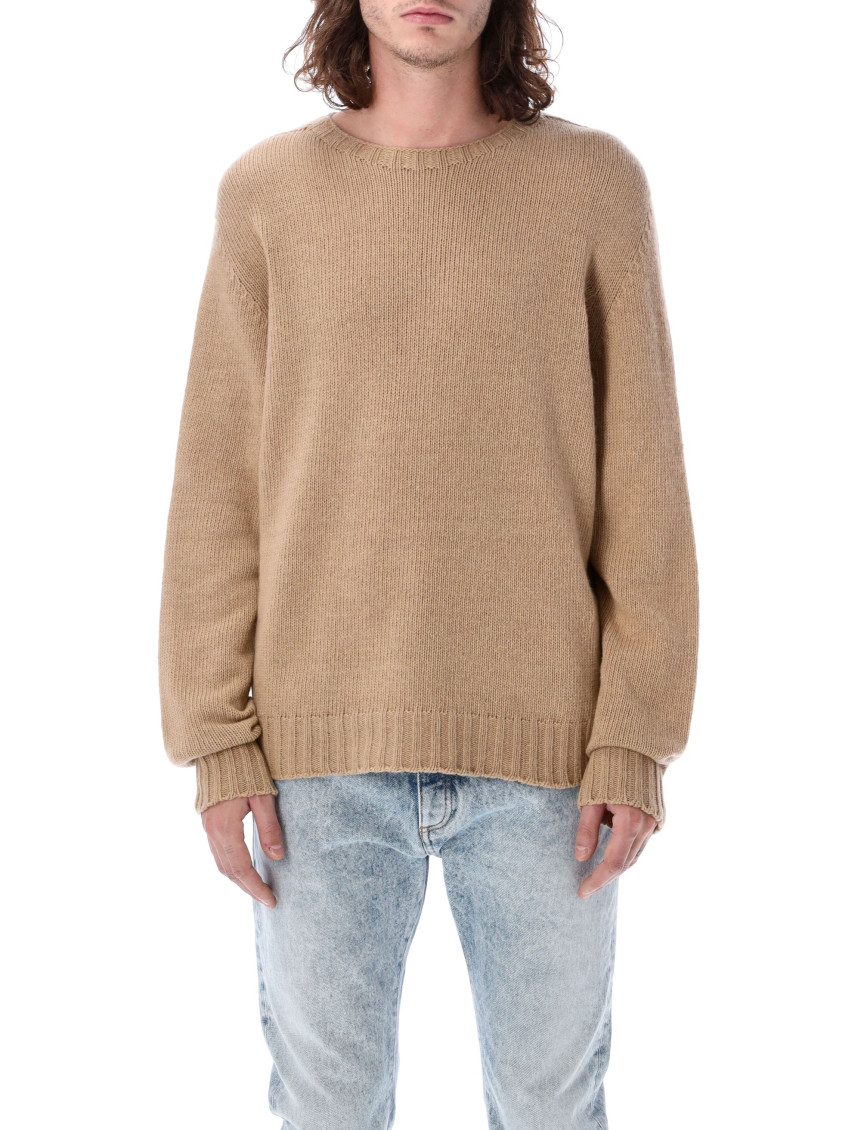 Curved-logo jumper