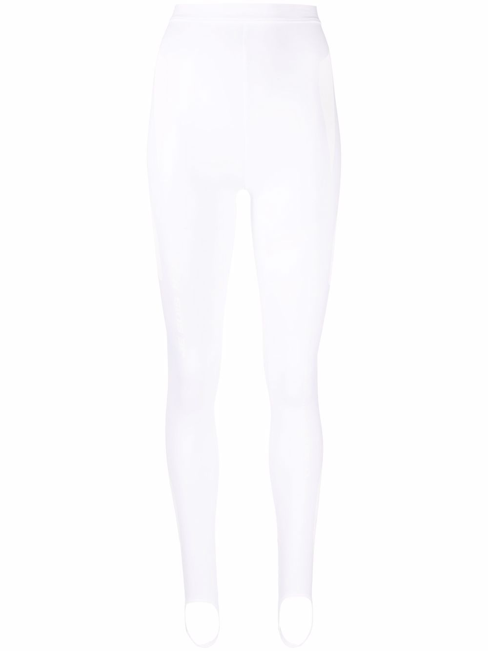 Logo print leggings - White