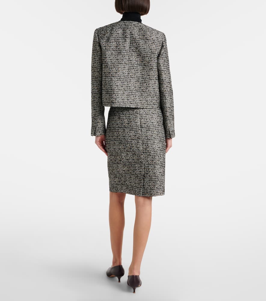 Fumetto tweed midi skirt