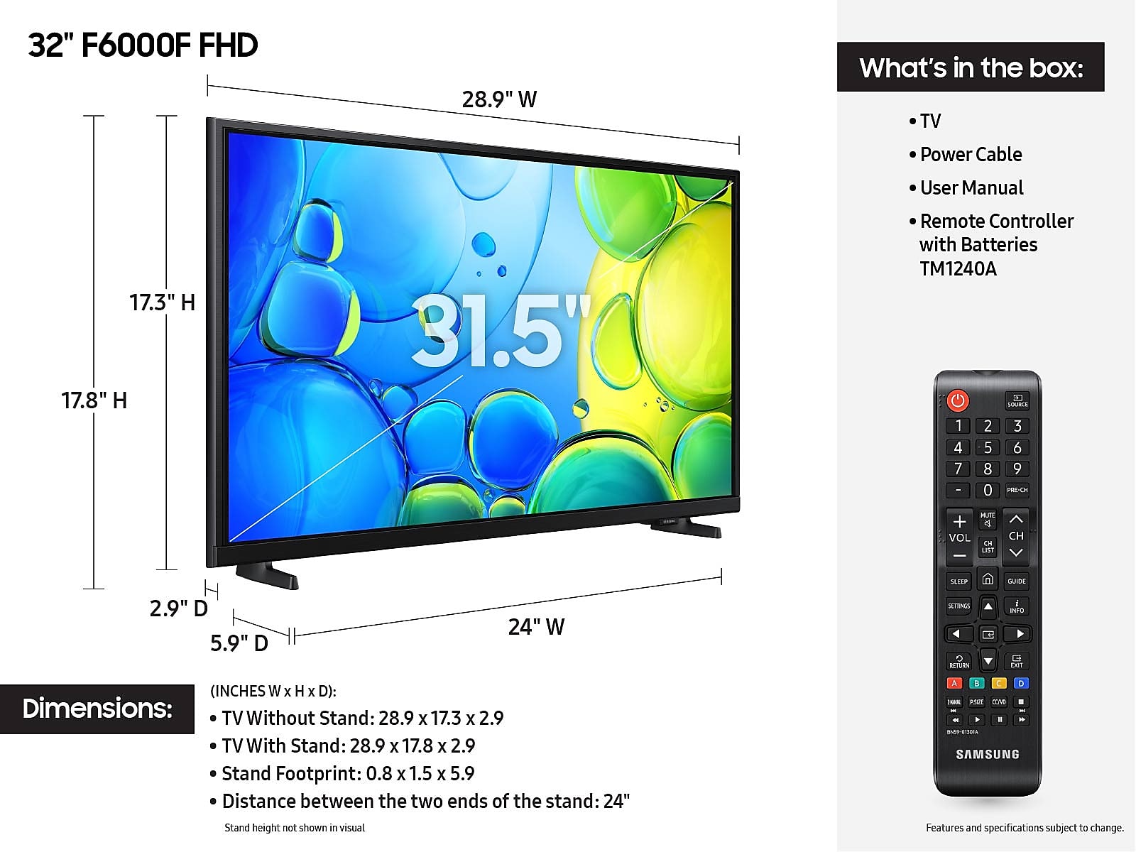 32" Class FHD Smart TV F6000F (2025)
