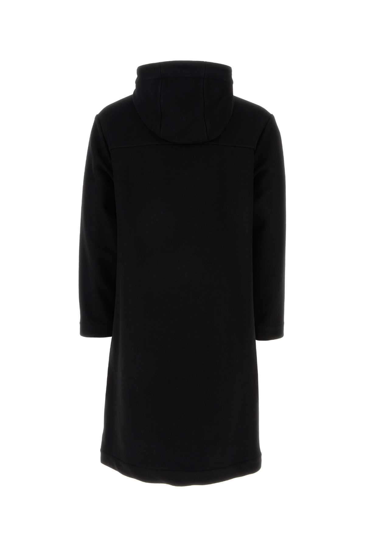 Black Wool Blend Parka