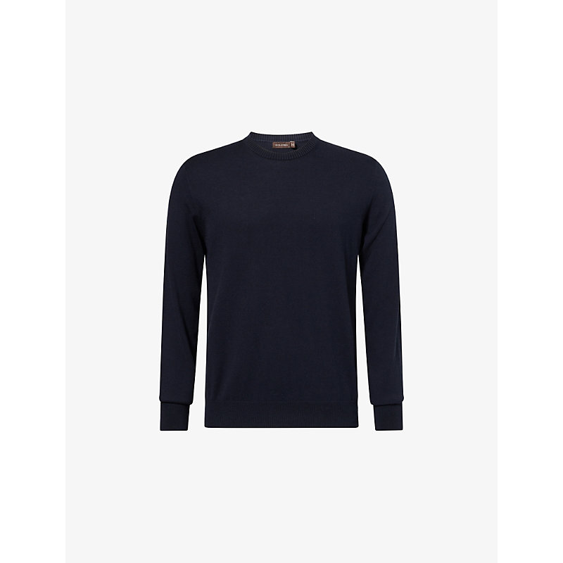 Mens Valter Crew-Neck Cotton and Cashmere-Blend Jumper