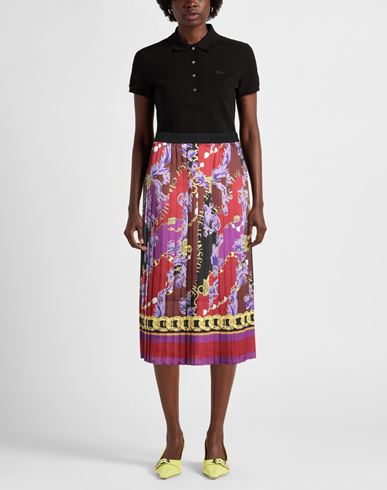 Woman Midi skirt Burgundy Size 2 Polyester