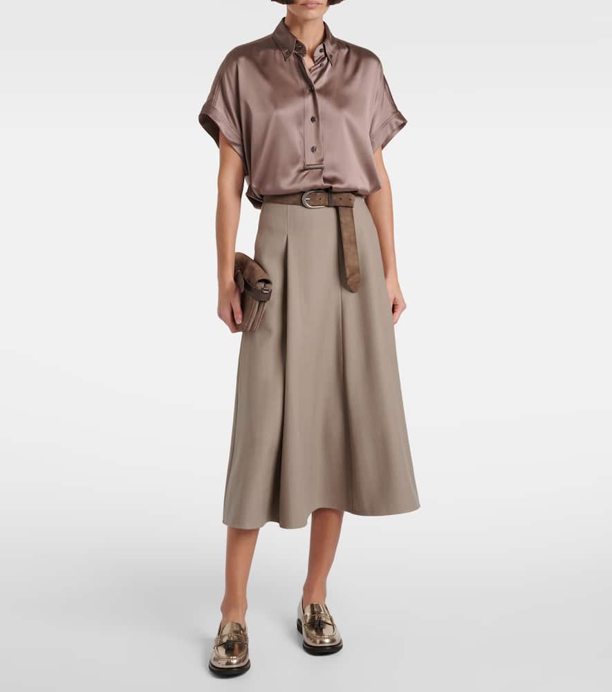 Silk-blend shirt