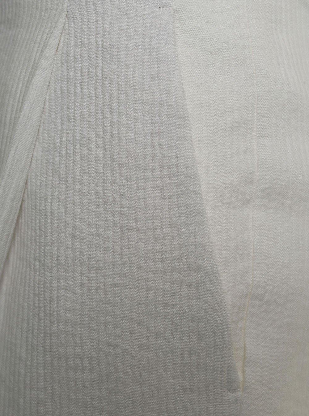 Linen-cotton tapered trousers