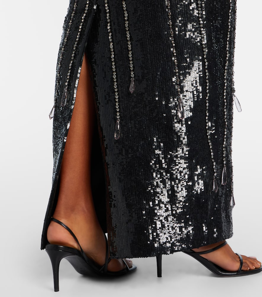 Chandelier embellished gown