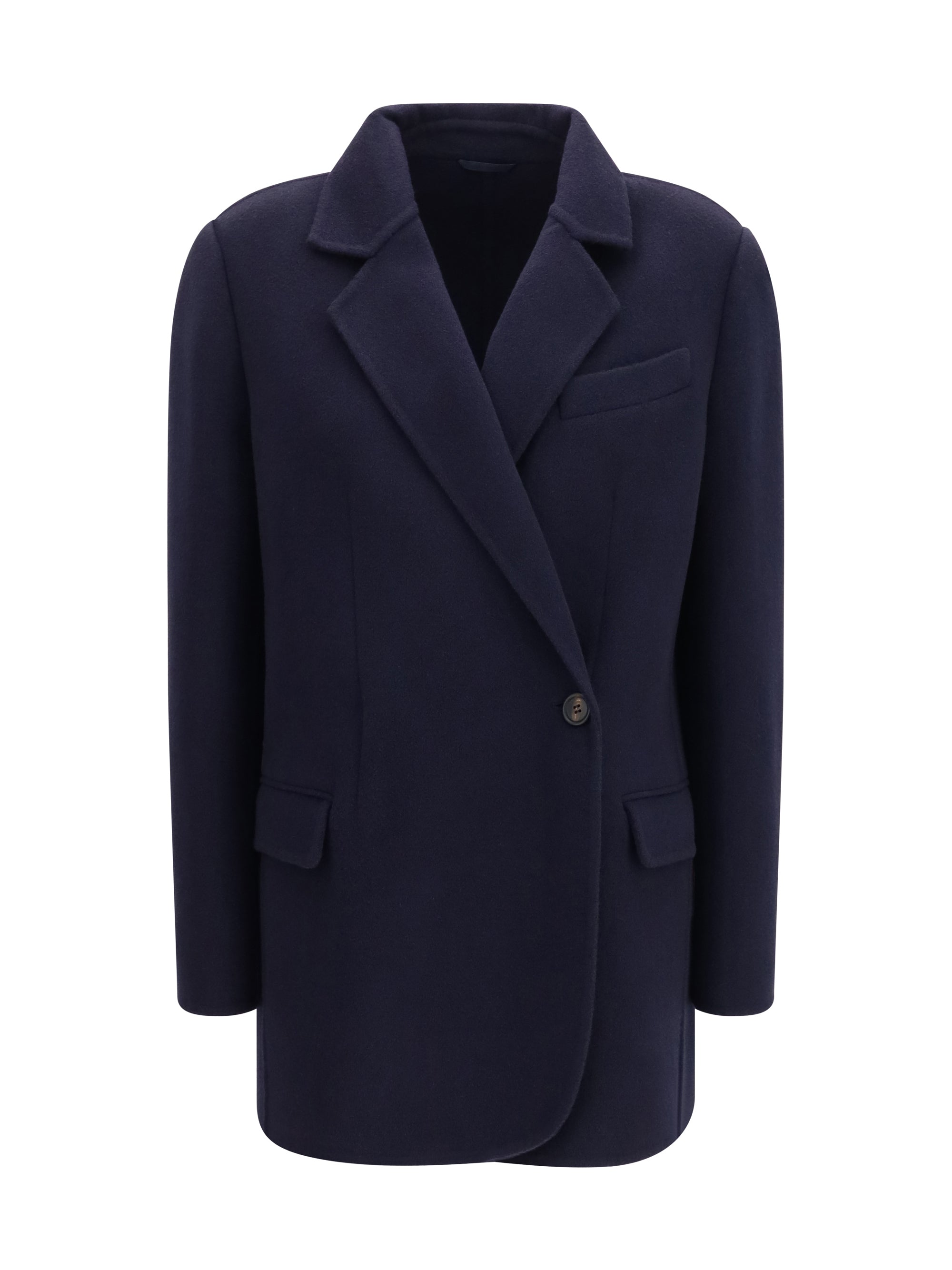 Wool and Cashmere Blazer — Navy