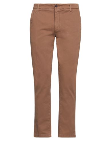 Man Pants Brown Size 34 Cotton, Elastane
