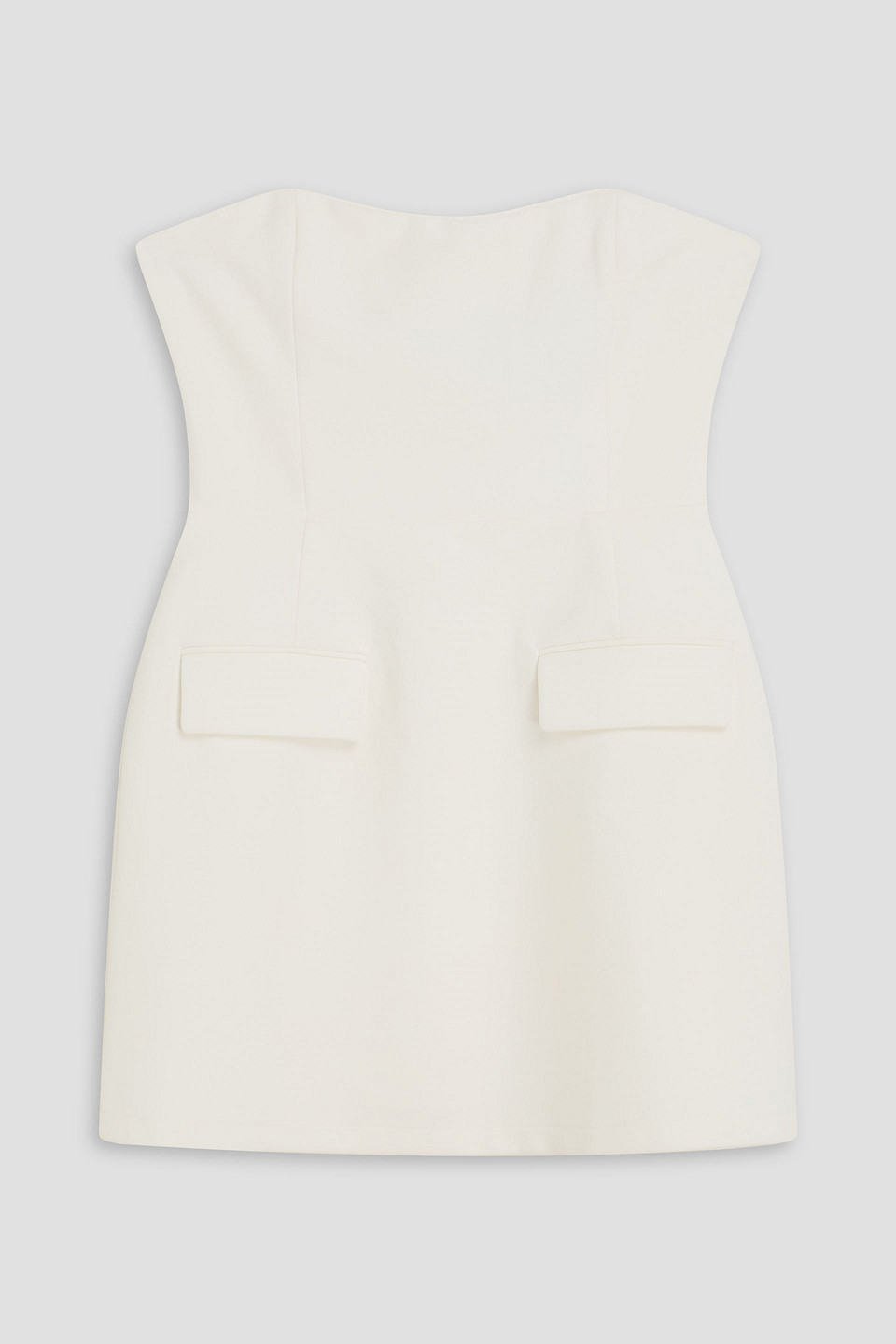 Strapless crepe mini dress - White - M