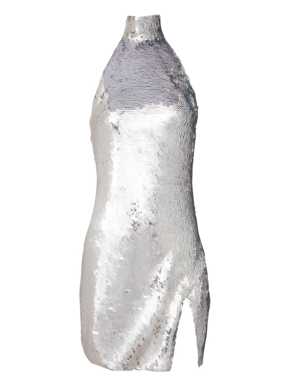 Sequin-embellished mini dress - Silver