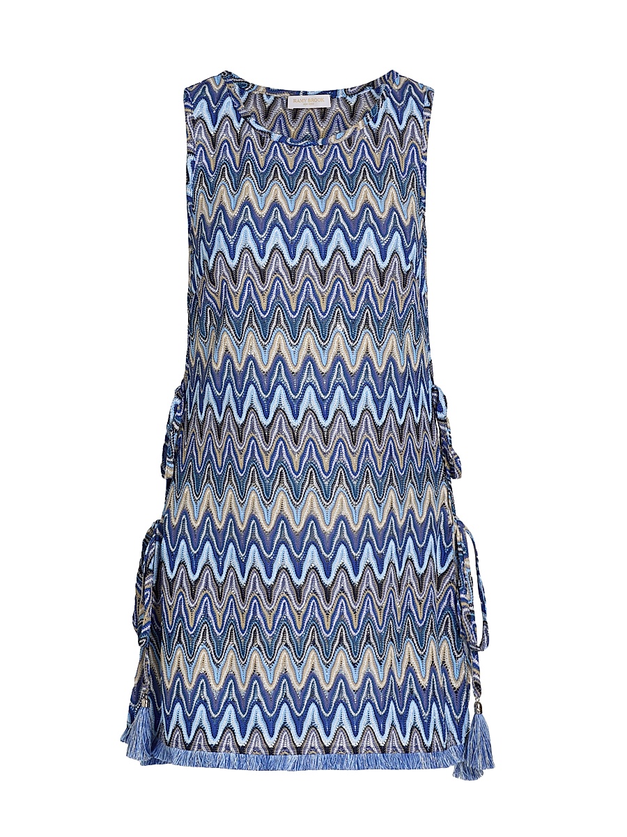 Women's Kimber Zigzag Cover-Up Minidress - Ocean Zigzag