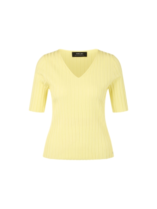 Marc Cain Fine knit ribbed jumper, yellow, 36 N