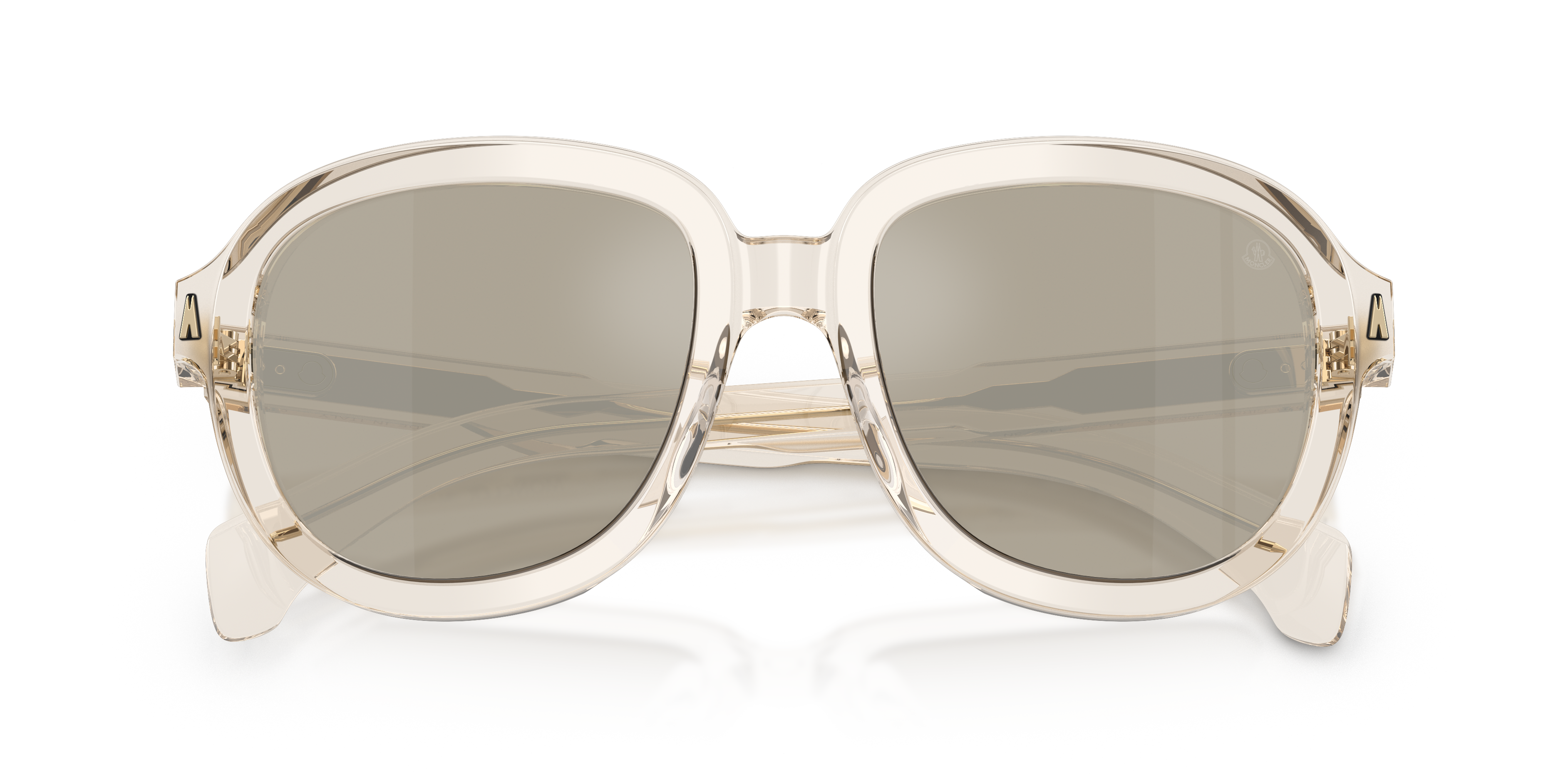 Moncler Unisex Moncler ME6007U CIRSEE 30035A Sunglasses Acetate Transparent Brown Pilot Normal Mirrored