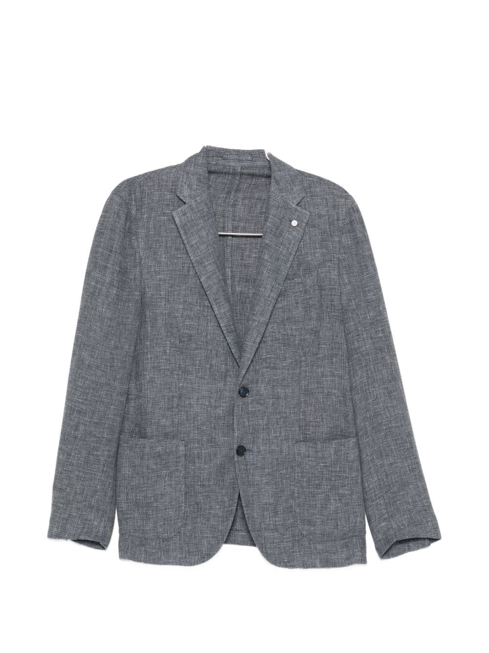 Notched Button Closure Single-Pocket Jacket - Size 38