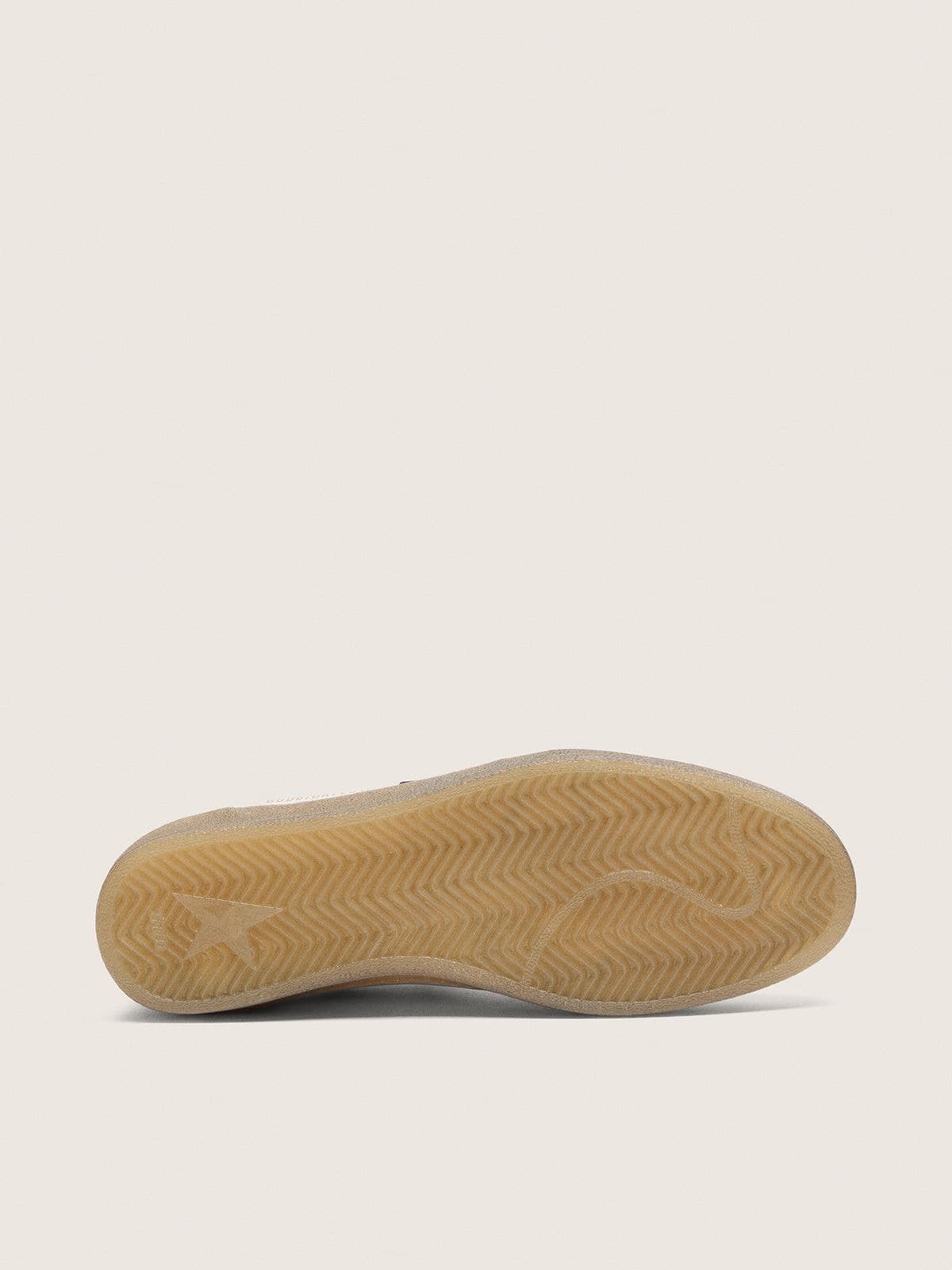 Golden Goose - Men’s Ball Star In White Leather With Dark Blue Leather Star And Silver Laminated Leather Heel Tab, Man