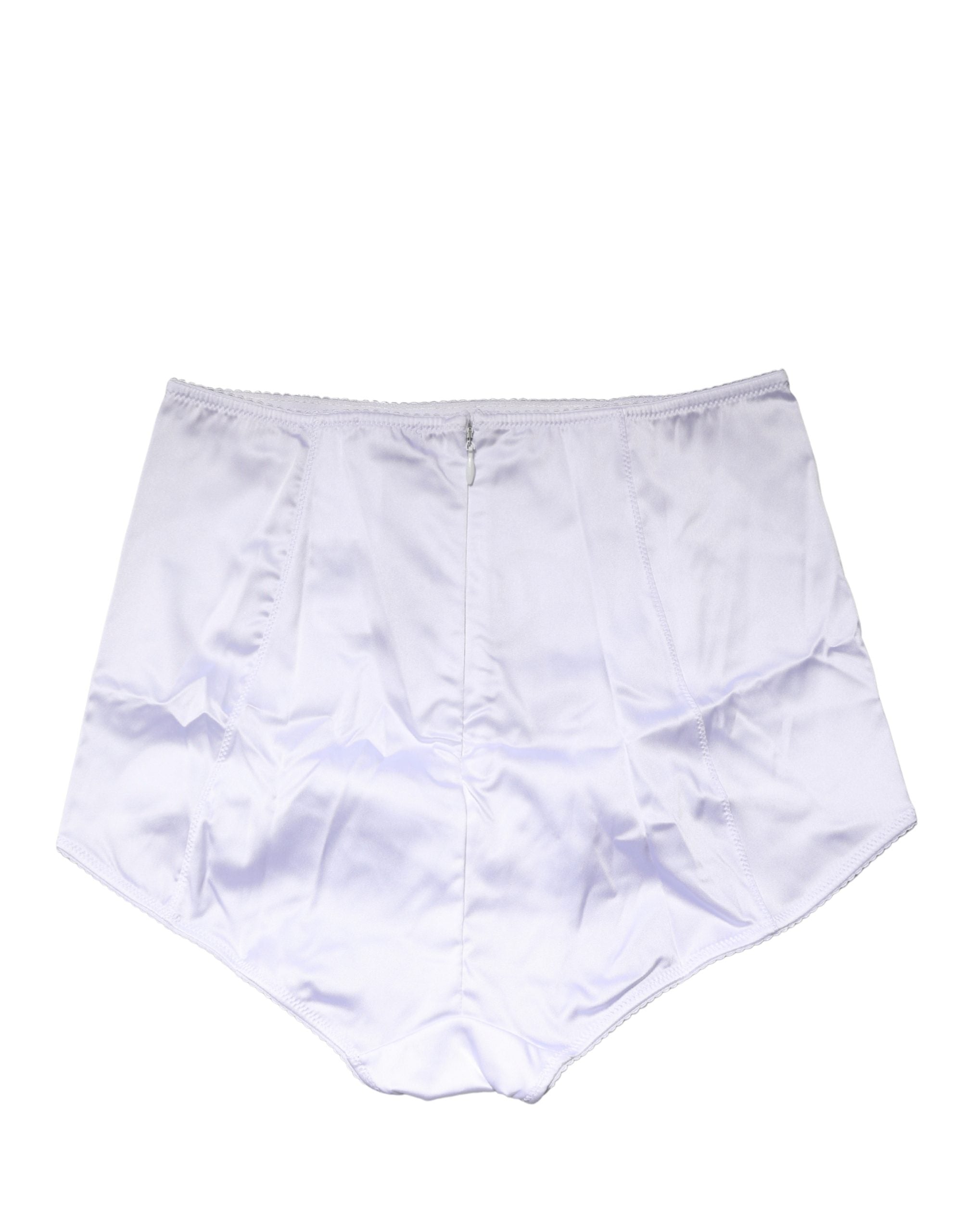 Silk-Blend High Waist Shaping Bodysuit — White