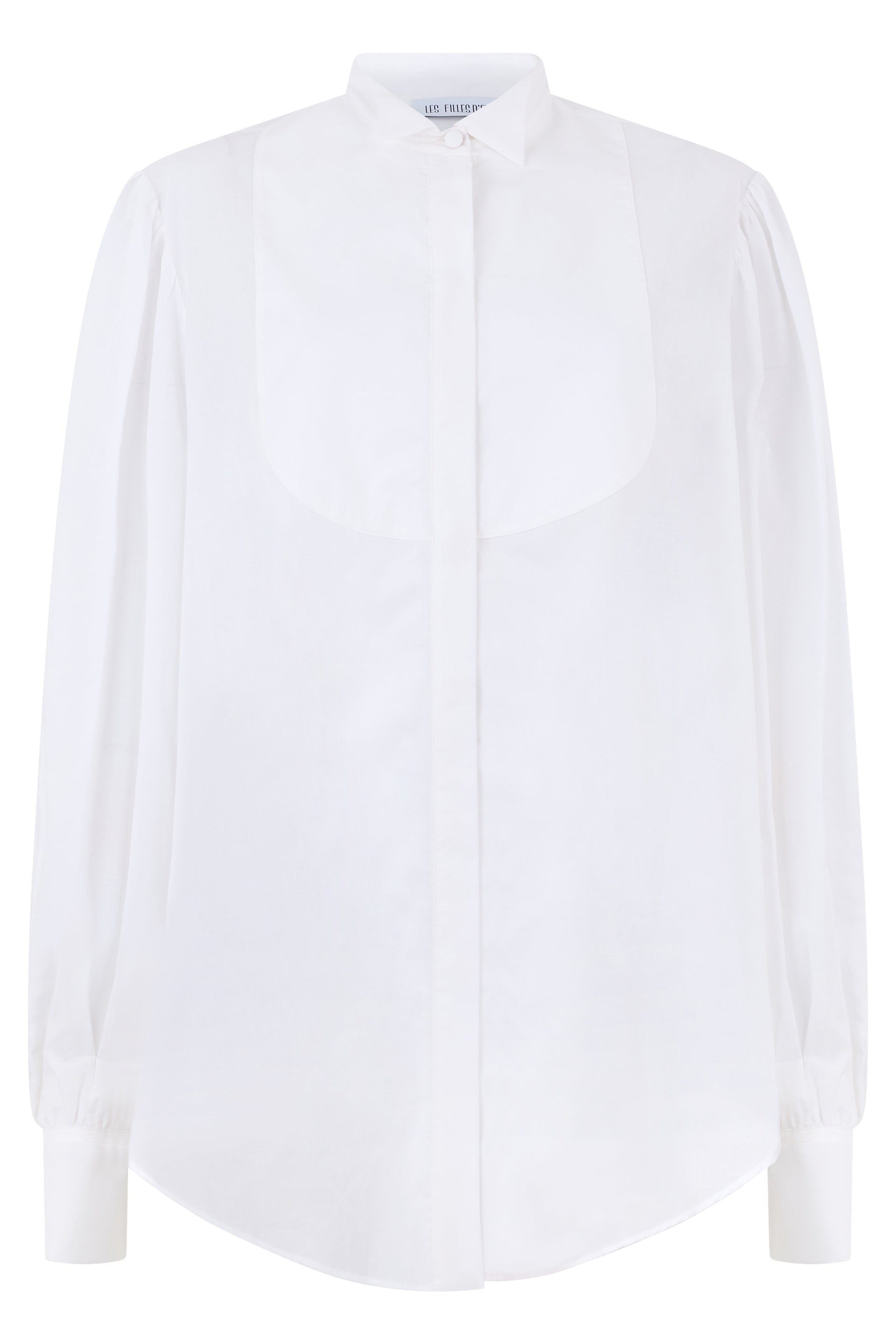 Elegant Long-Sleeve Cotton Blouse with Button Cuffs