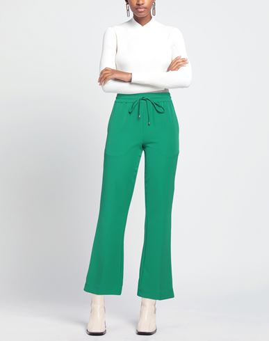 Herzensangelegenheit Woman Pants Green Size 12 Polyester, Elastane