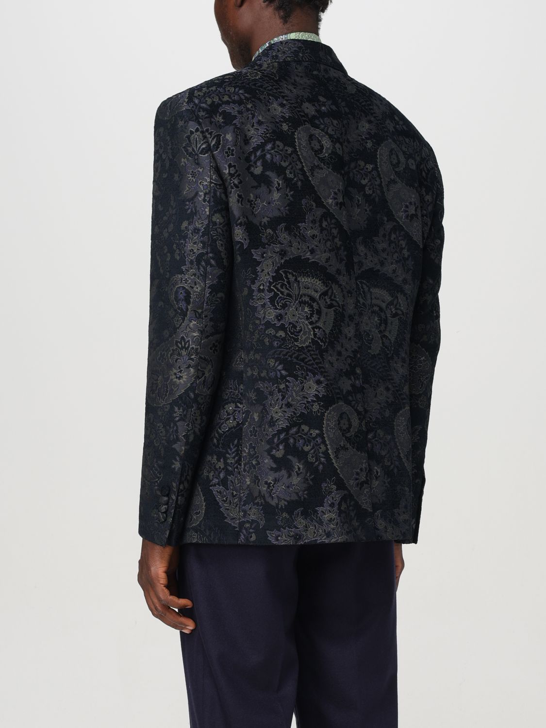 Paisley jacquard blazer - Blue