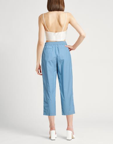 Woman Pants Light blue Size 8 Cotton, Polyamide, Elastane
