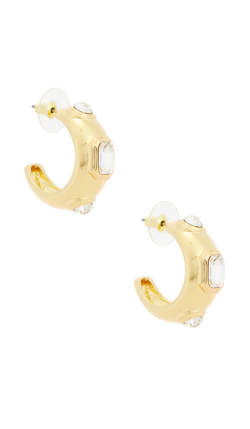 Petit moments Gardenia Hoop Earrings in Metallic Gold