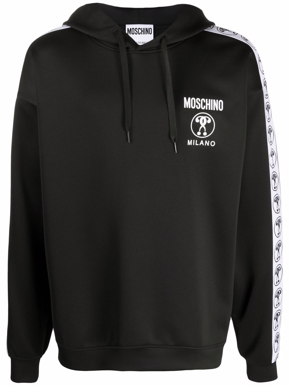 Logo-tape hoodie - Black