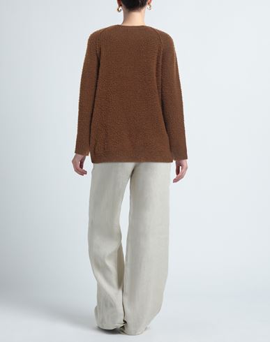 Woman Sweater Brown Size XXL Wool, Polyamide, Elastane