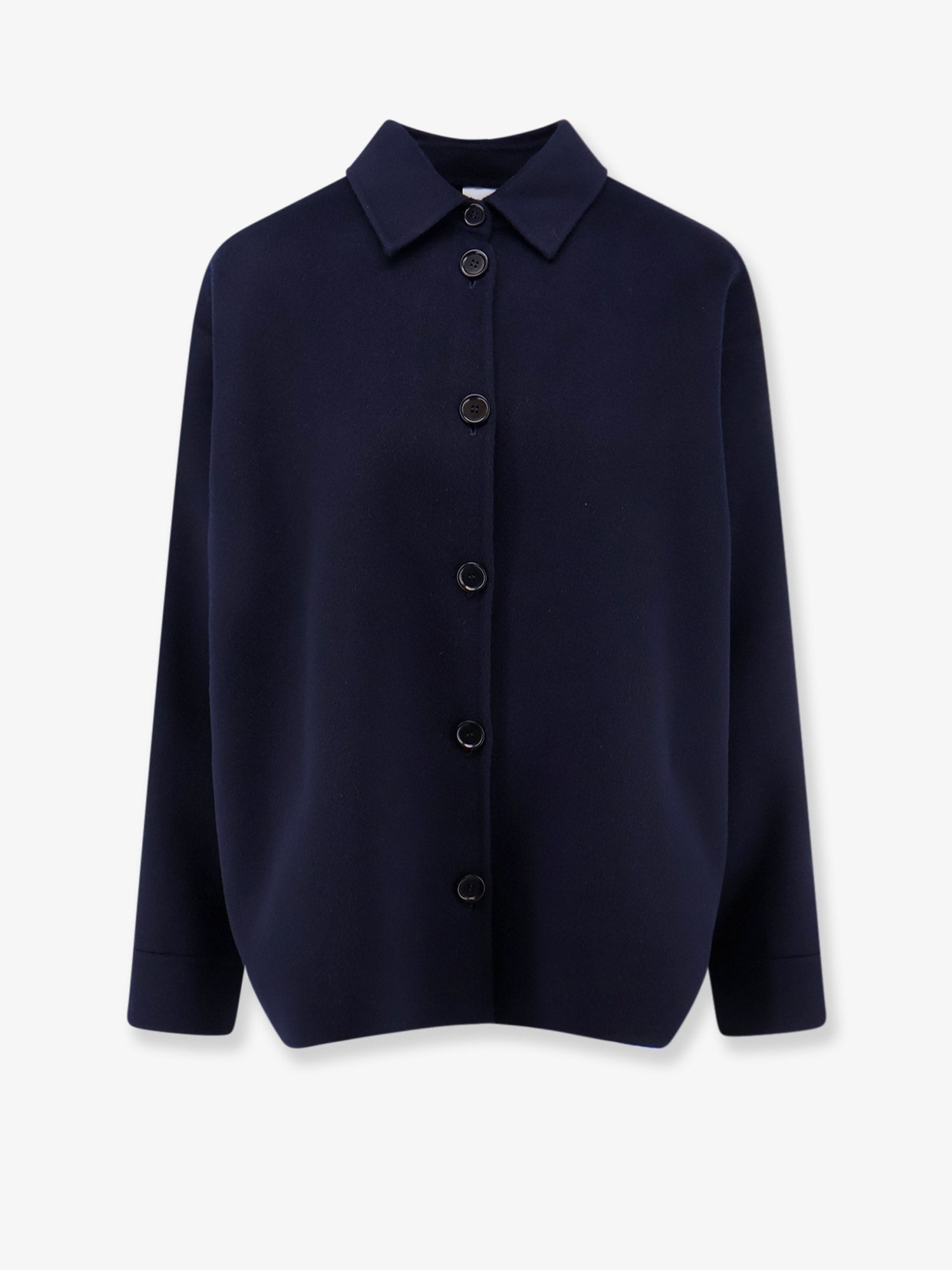 Pure Wool Coat — Navy