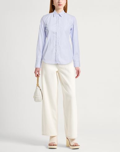 Woman Shirt Blue Size 4 Cotton
