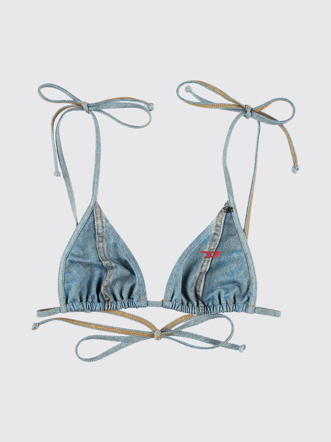 Tatiana denim triangle bikini top - Blue