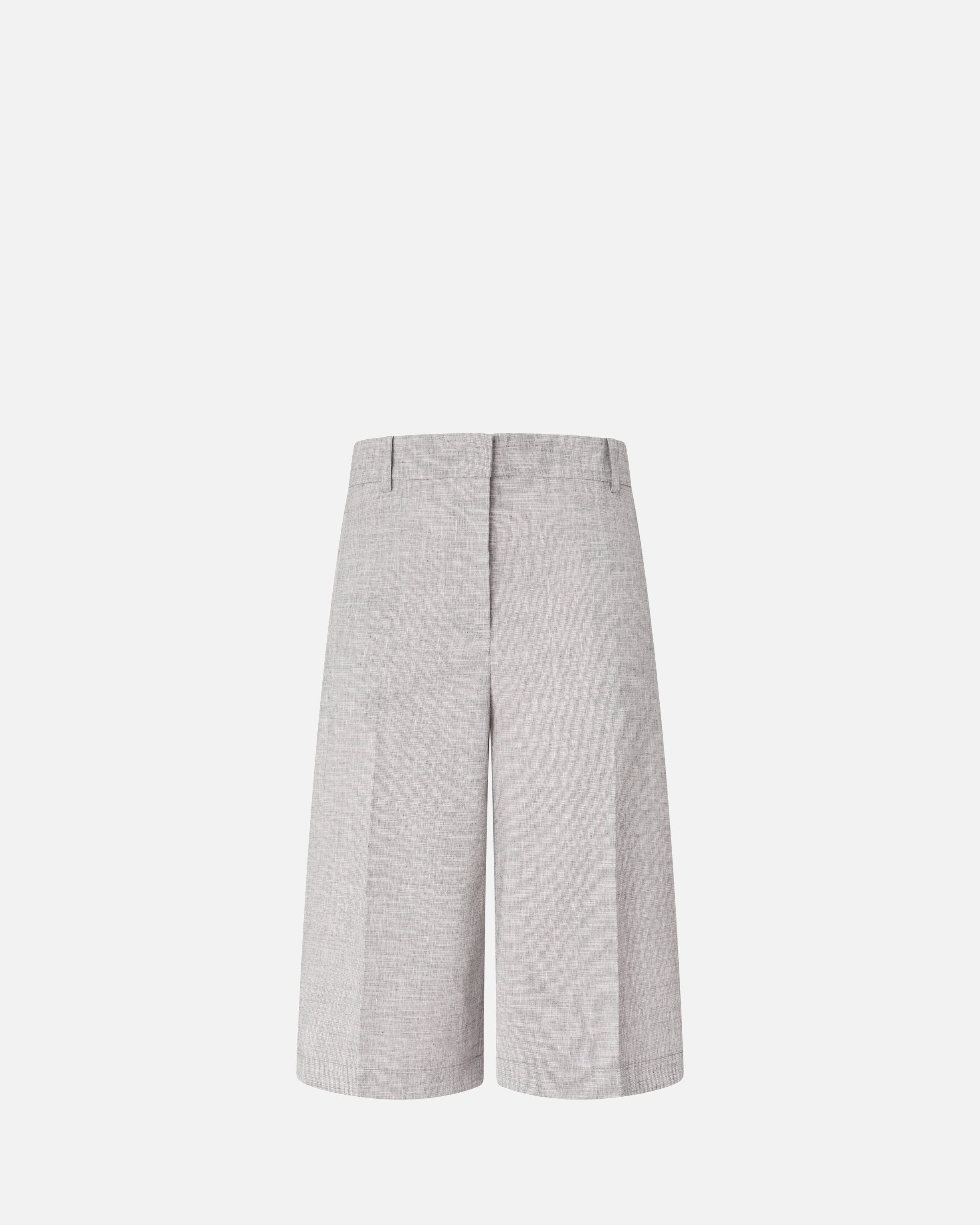 Slub shorts with pressed pleat detail - 36