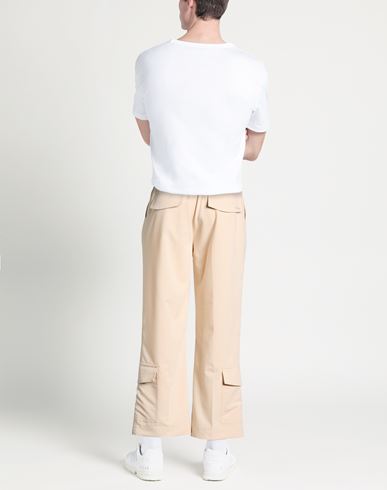 Man Pants Beige Size XL Polyester, Viscose, Elastane