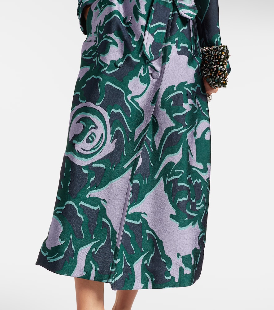 Printed trench coat