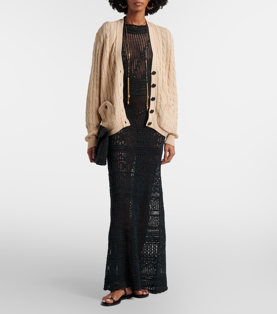 Blazé Milano Ket cable-knit cotton cardigan