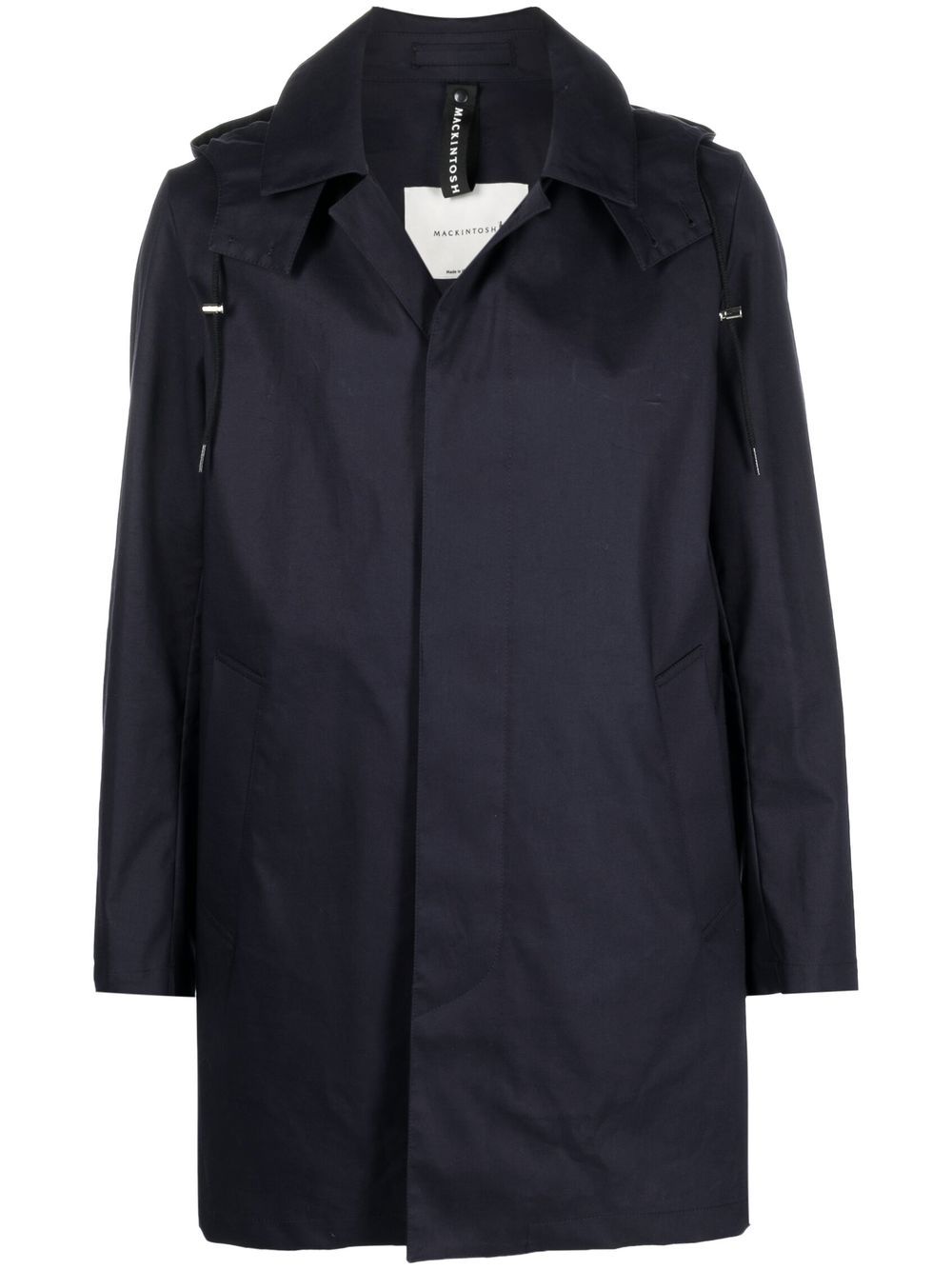 CAMBRIDGE HOOD cotton coat - Blue