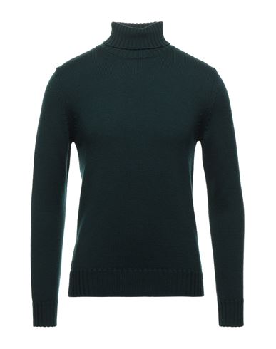 Man Turtleneck Dark green Size 40 Merino Wool