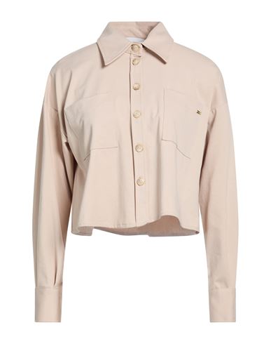 Woman Shirt Beige Size 4 Cotton, Polyamide, Elastane
