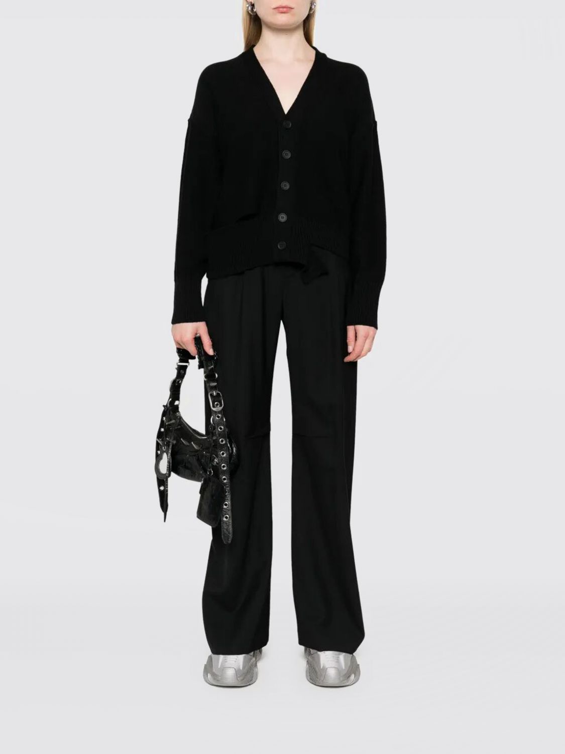 Cut-out detailed cardigan - Black