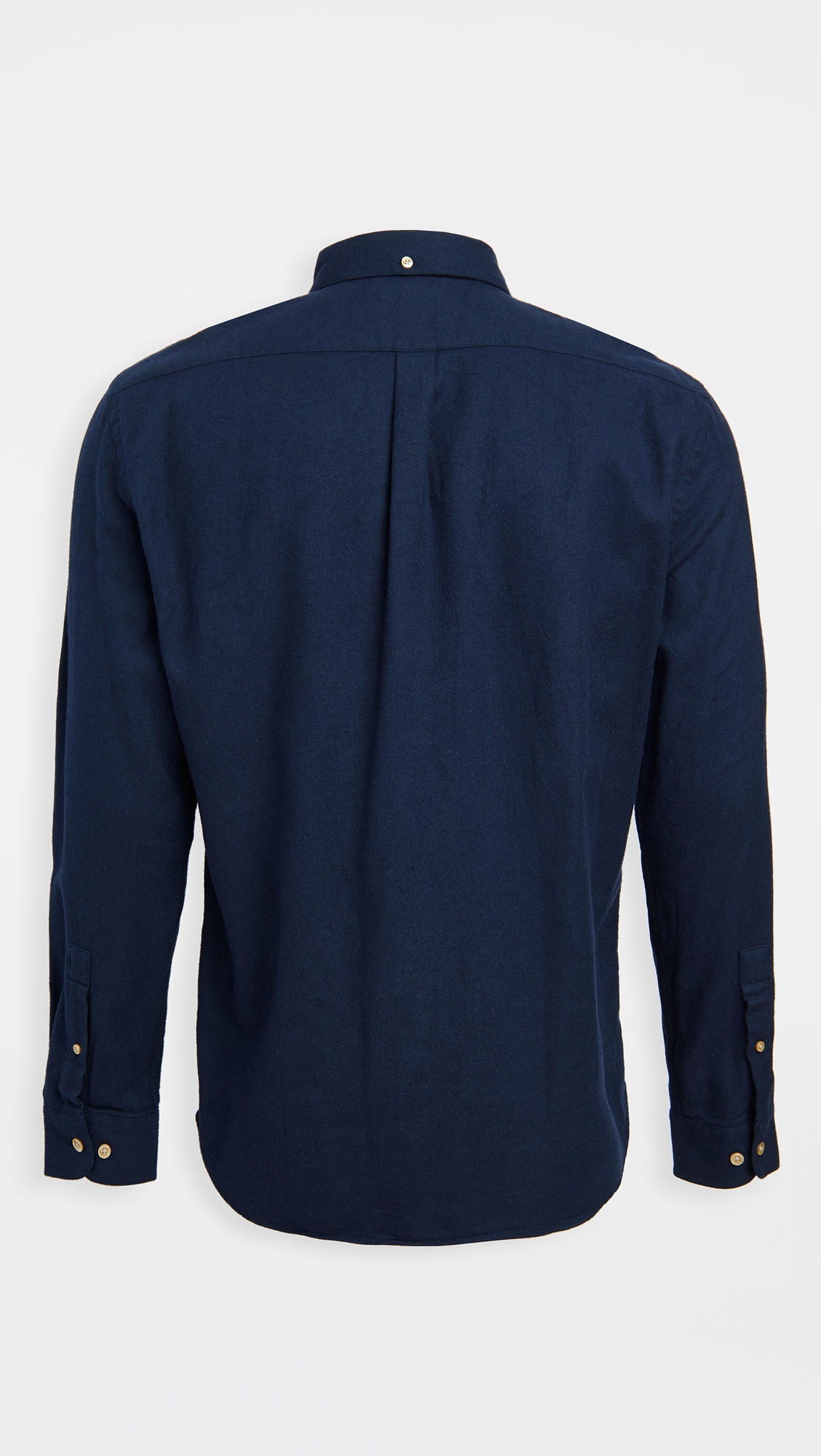 Teca Brushed Flannel Button Down Shirt Navy