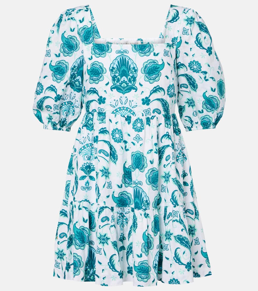 Kos paisley linen minidress