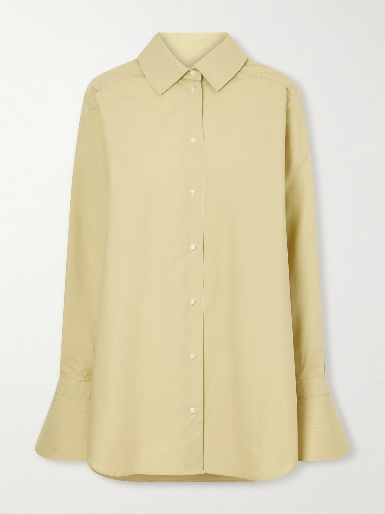 Haze Cotton-poplin Shirt - Green