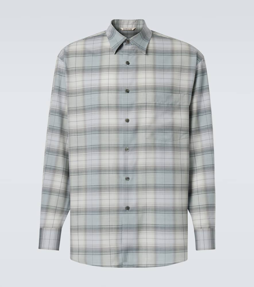Checked wool shirt