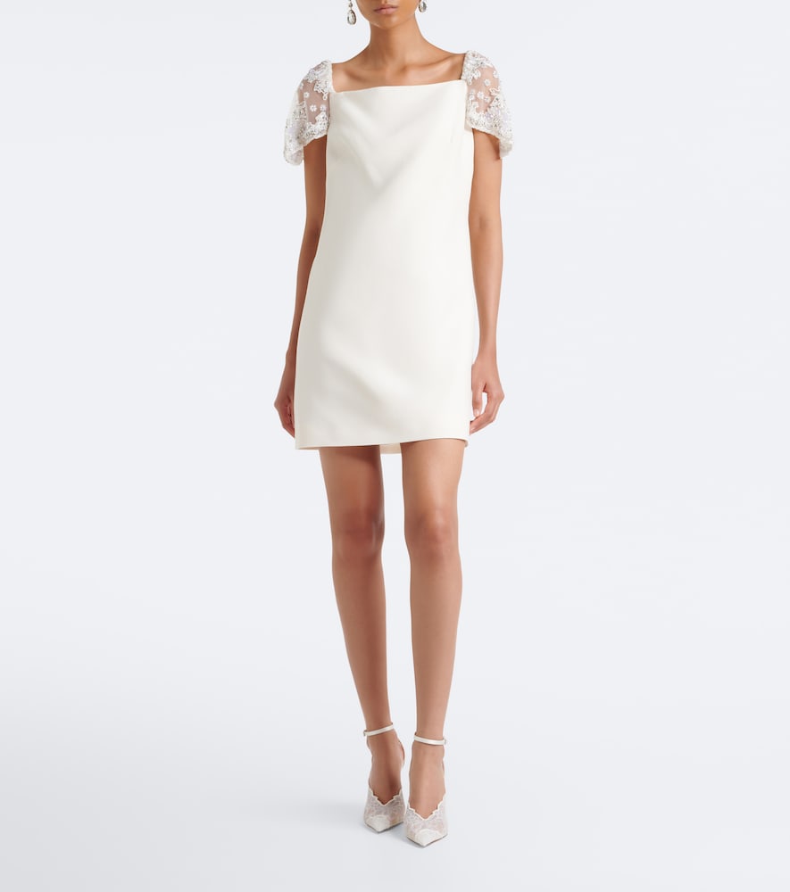 Bridal Faiz lace and leather pumps