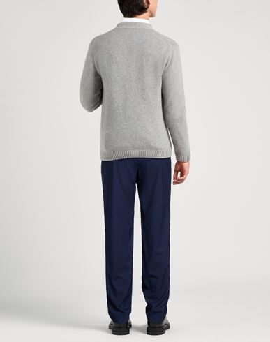Man Pants Navy Size 40 Wool, Elastane